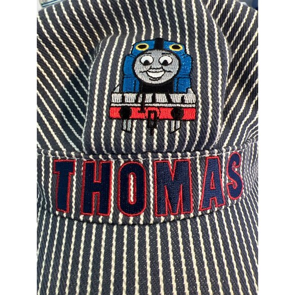 Thomas The Train Conductor Hat For Kids With Stripes & Embroidered Patch READ - Picture 2 of 8